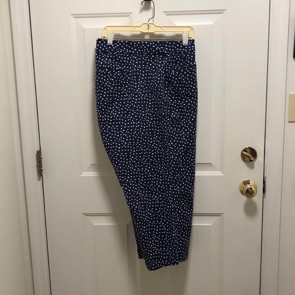 Navy polka dot pants